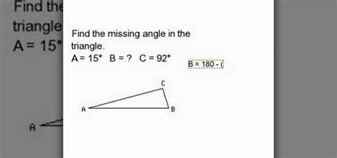 Then use the three angles add to 180° to find the other angle; How To Find The Missing Value In A Quadratic Equation ...