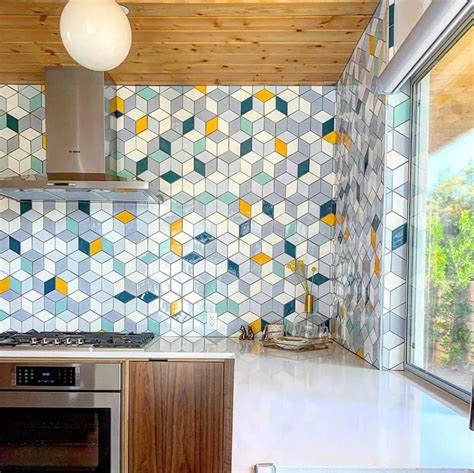 The Eichler Palms Diamond Tile Kitchen Ceramic Kitchen Tiles Kitchen