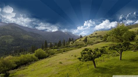 Download Photoshop Hilltop Mountain Sky Wallpaper