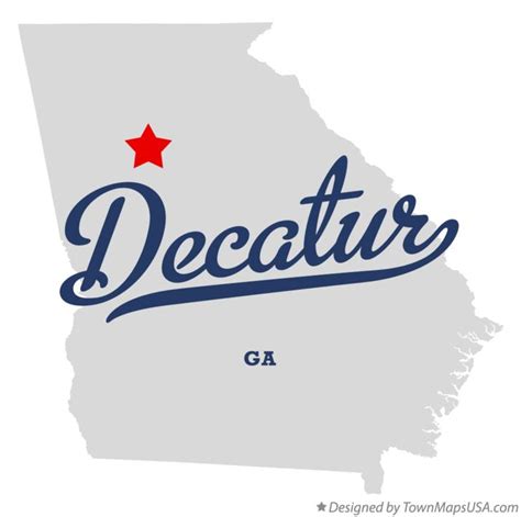 Decatur Georgia Map Art And Collectibles Prints