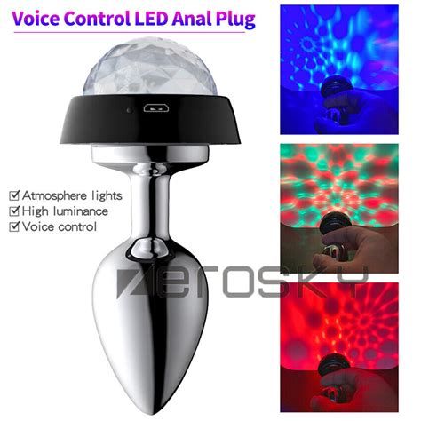 Voice Control Butt Plug Led Light Up Anal Sex Toy Bdsm Anal Play Toy For Her His Ebay