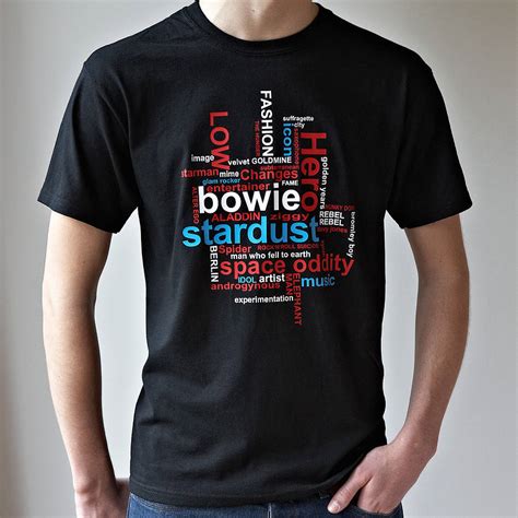 Mens David Bowie T Shirt By Frozen Fire