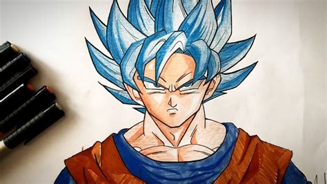 Drawing Goku Super Saiyan Blue Youtube