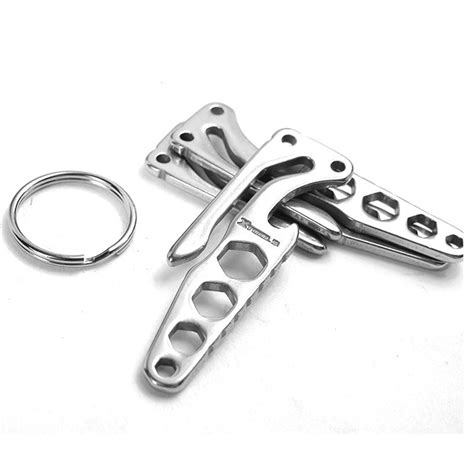 Pocket Edc Mini Multi Tool Key Holder Opener Allen Wrench Stainless