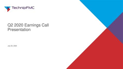 Technipfmc Plc 2020 Q2 Results Earnings Call Presentation Nysefti
