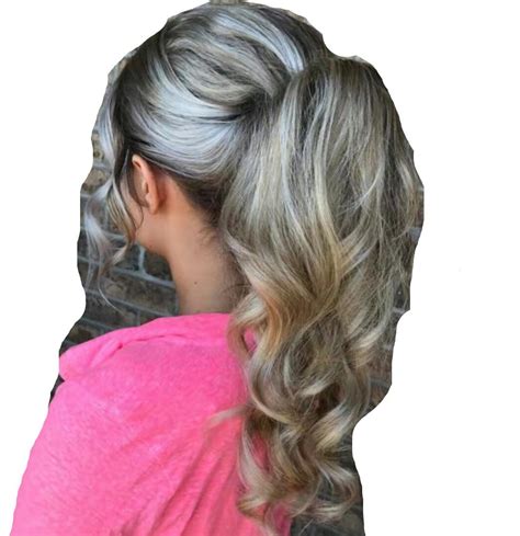 Body Wave Salt And Pepper Silver Grey Human Hair Ponytail Gray Pony