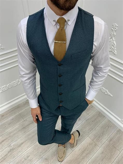 men suits green 3 piece slim fit two button wedding groom etsy en 2021 ropa elegante hombre