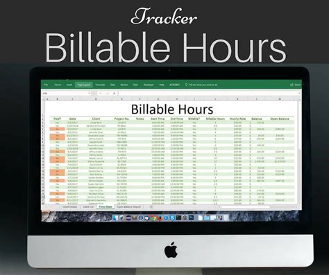 Billable Hours Tracker Etsy