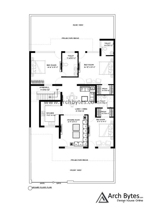 House Plan For 40×80 Feet Plot Size 355 Square Yards Gaj House
