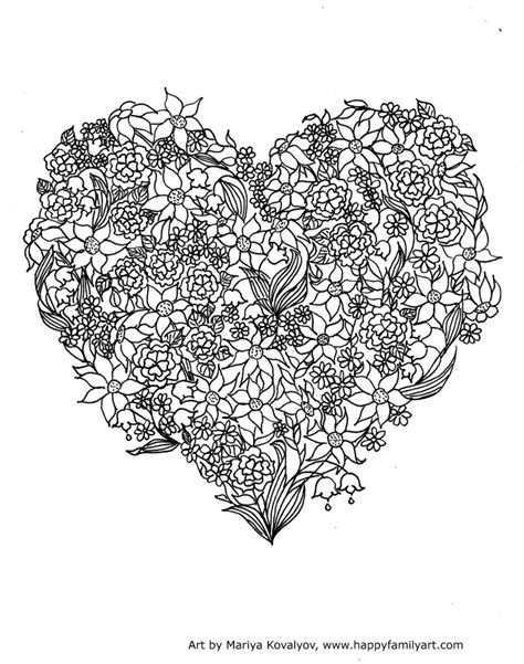 I know these valentine coloring sheets say that that they're for kids but i think a before you get your free printable valentine's day coloring pages make sure you check out the best markers, colored pencils and pens for coloring Valentine3medium - Happy Family Art