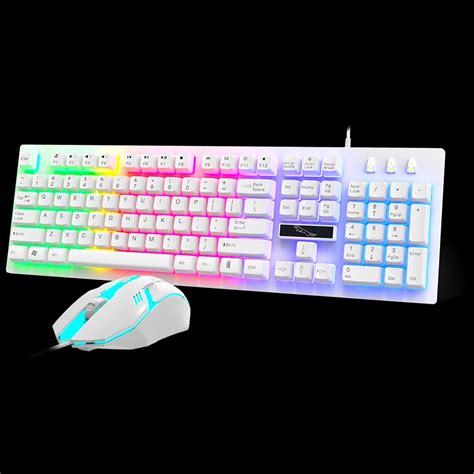 Gaming Keyboard And Mouse Combo Rgb Rainbow Led Backlit Keyboard Pc