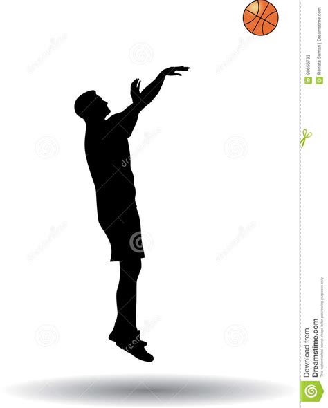 Basketball Player Silhouette Stock Vector Illustration Of Defending