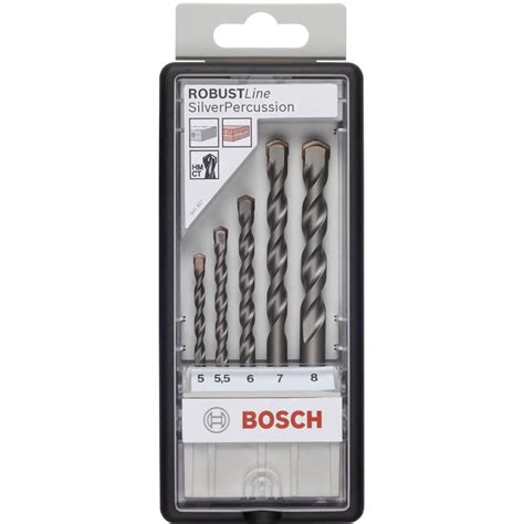Bosch 2607010526 Robust Line Concrete Drill Bit Set Silver Percussion