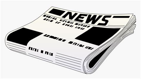 Newspaper Clipart Png Newspaper Black And White Transparent Png