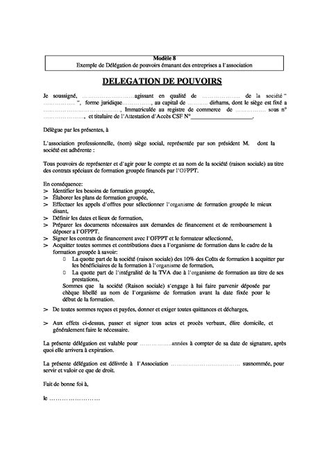 View 30 Exemples De Lettres De Delegation De Pouvoirs