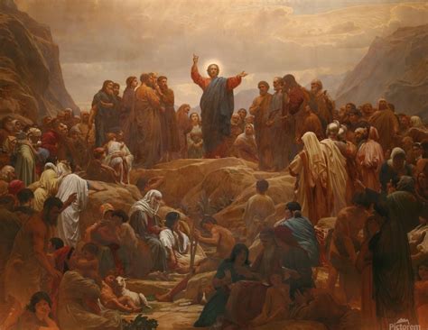 Sermon On The Mount Henrik Olrik Print Biblical Artwork Sermon On