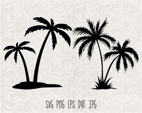 Palm Trees Svg Palm Trees Clipart Beach Svg File Palms Svg Etsy