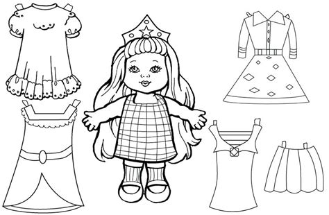 Paper Doll Template Best Coloring Pages For Kids Trend Repository