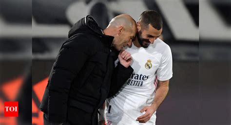 Real S Zidane Backs Benzema Following Charge In Sex Tape Case Football News Times Of India
