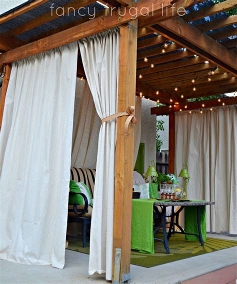 Drop Cloth Outdoor Curtain Tutorial Super Easy And Looks Fabulous
