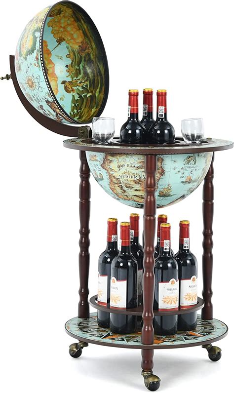 Goplus 14” Globe Wine Bar Stand 16th Century Italian