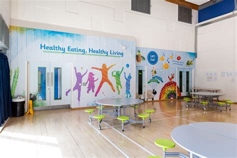 Brentfield Primary School Canteen Wall Art Promote Your School