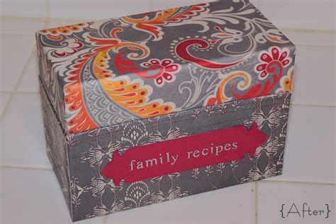 Recipe Boxes Personalized Recipe Box Crafty Recipe Box
