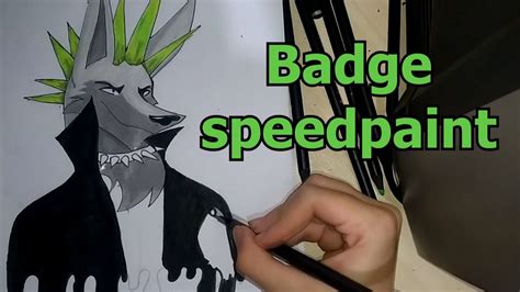 A PUNK FURRY Homemade Badge Speedpaint YouTube
