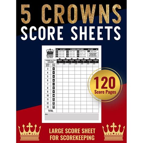 5 Crowns Score Sheets Personal Score Sheets For Scorekeeping Five