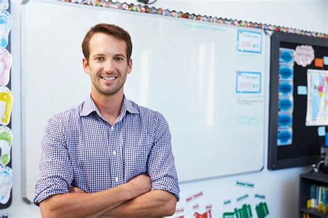 Maybe you would like to learn more about one of these? Portrait Of Young White Male Teacher In School Classroom ...