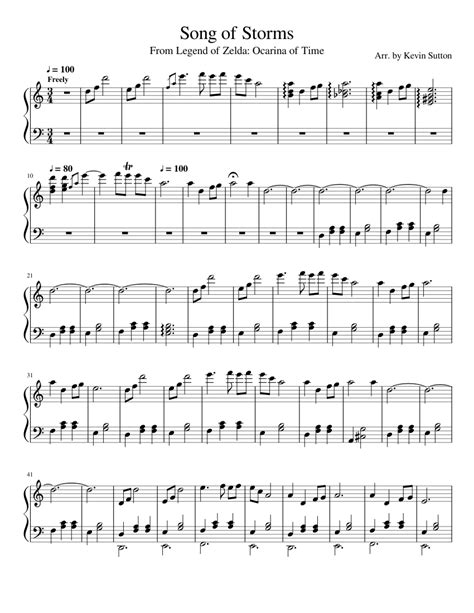 Use up/down arrow keys to. Song of Storms Sheet music for Piano | Download free in PDF or MIDI | Musescore.com