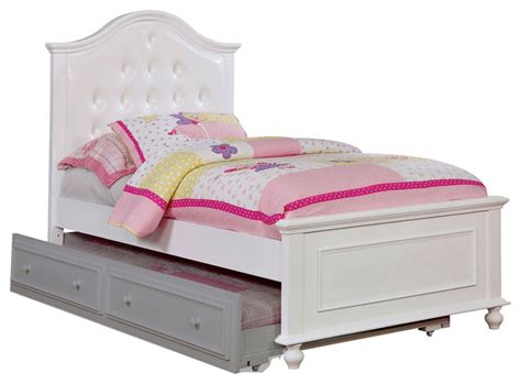 Wooden Twin Size Bed With Camelback Design Headboard And Turned Legs