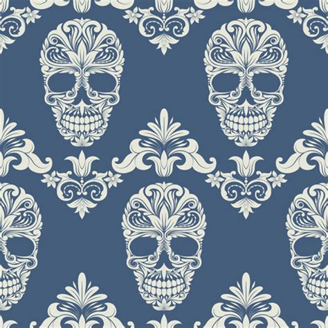 Maybe you would like to learn more about one of these? Floral with skull vector seamless pattern 04 free download