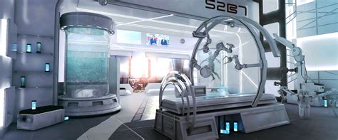 Medical Lab Shot 2 Scifi Interior Sci Fi Environment Futuristic Interior