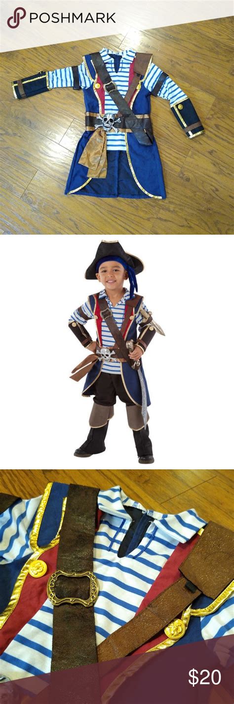 NEW NEVER WORN High End Pirate Costume Sz 5 6 Highly Detailed