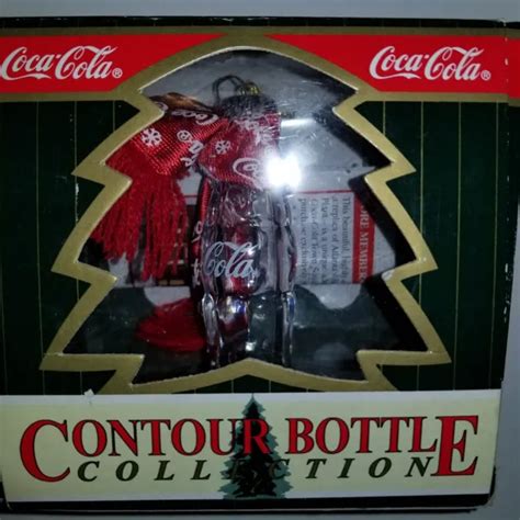 COCA COLA ORNAMENT Christmas Miniature Glass Coke Bottle P Dm