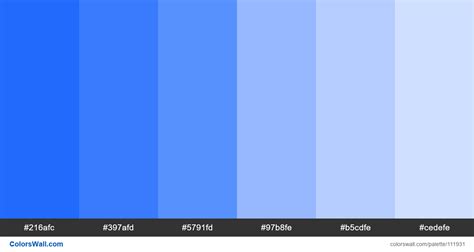 Blue Tint 6 Colors Palette Colorswall