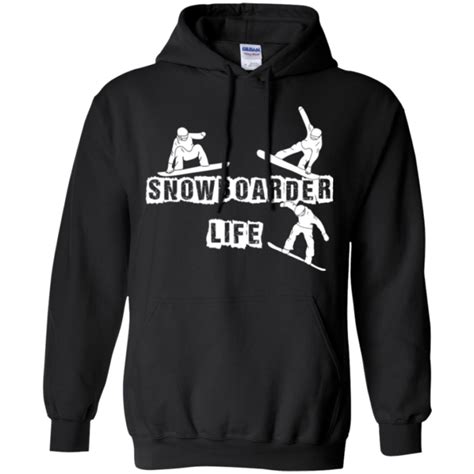 Snowboarder Life Black Pullover Hoodie 8 oz. - Adventure ...