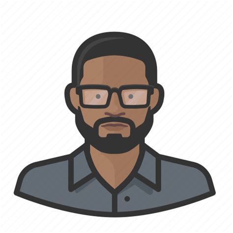 African Avatar Avatars Beard Glasses Man Icon Download On Iconfinder