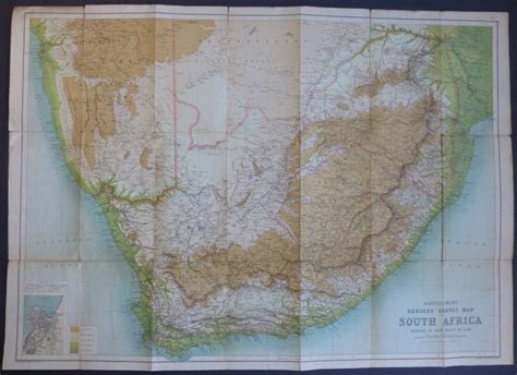 Bartholomews Tourists Map Of South Africa 1900 Auction 51