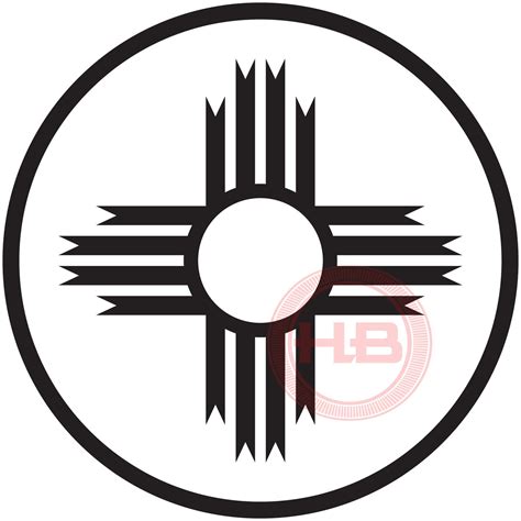 New Mexico Zia Sun Shape Zia Symbol Instant Download Dark Etsy