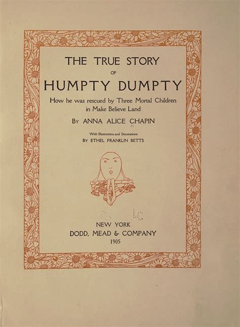 The True Story Of Humpty Dumpty How He Was Rescued By Three Mortal