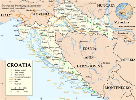 Cartina Geografica Della Croazia Mappa O Carta Mapa Map Of Croatia