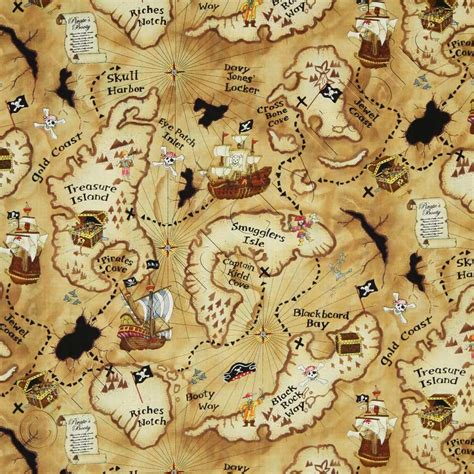 C 0267 Timeless Treasures Pirate Treasure Map C83