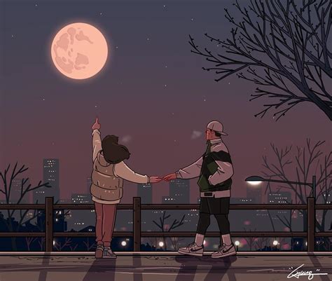 Aesthetic Couple Above A Building