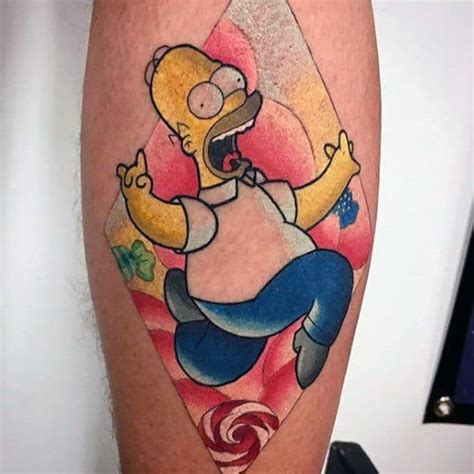 More articulate homer tattoos will subtly give a personal opinion on a complex problem, but this. 50 Homer Simpson Tattoo Designs For Men - The Simpsons Ink ...