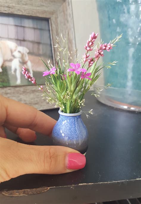 A Miniature Vase Of Flowers Miniatures
