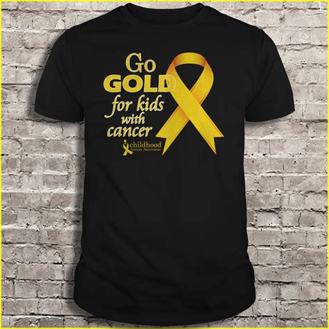 Go Gold For Kids With Cancer Childhood Cancer Awareness T Shirts