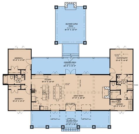 Farmhouse Style House Plan 3 Beds 2 Baths 2050 Sqft Plan 923 161