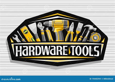 Vector Logo For Hardware Tools Stock Vector Illustration Of Home